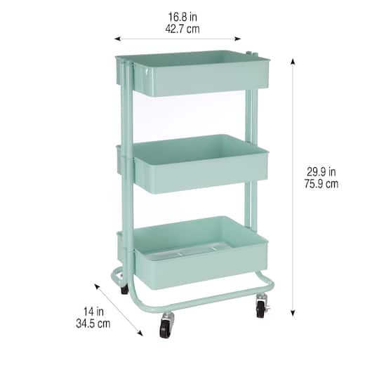 Find The Mint Lexington 3 Tier Rolling Cart By Recollections At